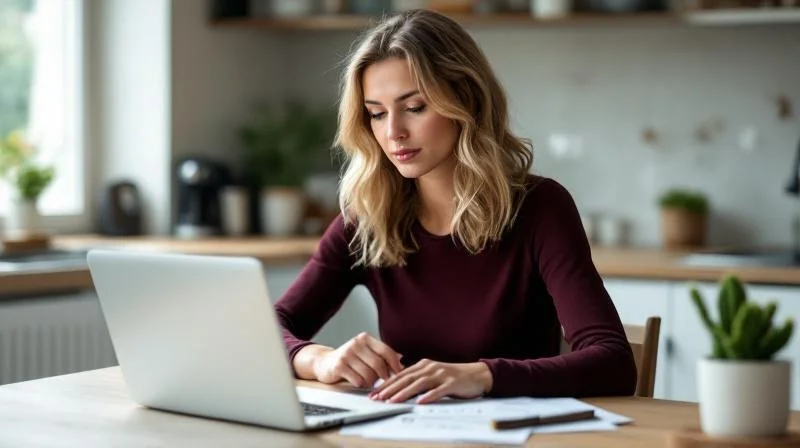 Mann berechnet Foerderbetraege am Schreibtisch in einem modernen Stuttgarter Buero